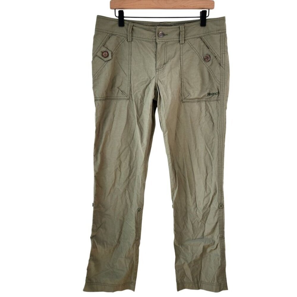 Marmot Olive Green Hiking Pants Adjustable Length Outdoors Rugged Women's 10